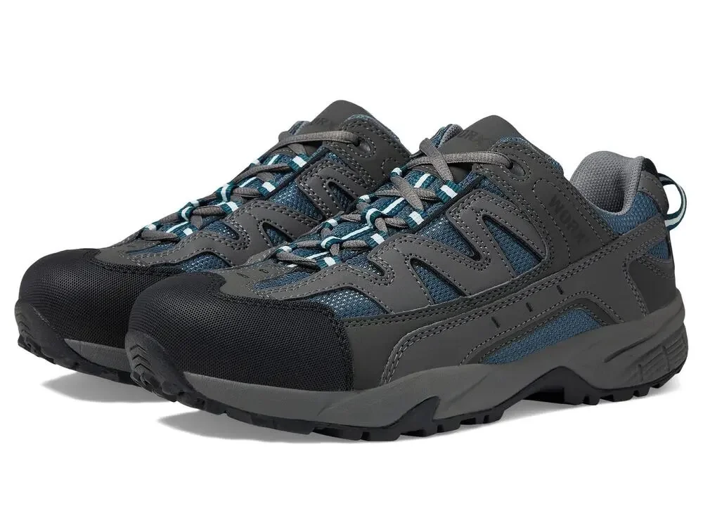 WORX BY RED WING SHOES MEN'S 5007 ATHLETIC SAFETY TOE LOW,GREY/BLUE,10 M